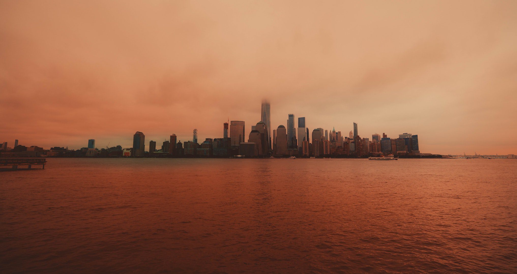 pollution hovering over New York